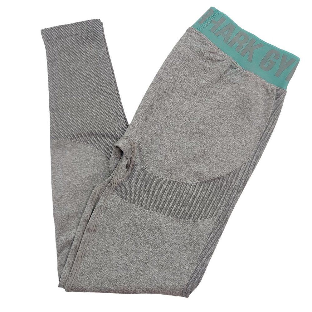 Gymshark Leggings Womens Medium Gray Breathable Athletic Gym Yoga Running - Picture 6 of 11